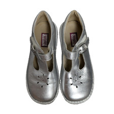 L'Amour Mary Jane Shoes Girl 2 Silver Retro Preppy Academia Flower Retro Classic
