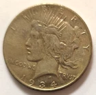 1934 S Peace Dollar $1 90% Silver Business Strike US Coin Circulated