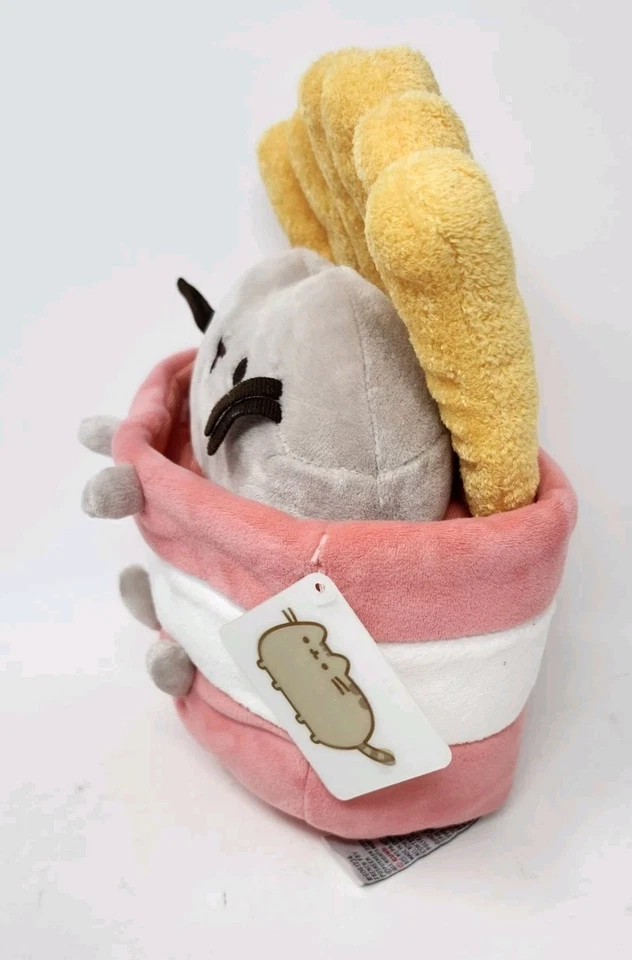 GUND Pusheen With French Fries Plush Stuffed Cat Rare HTF IT'SUGAR Exclusive  - Image 3 of 4