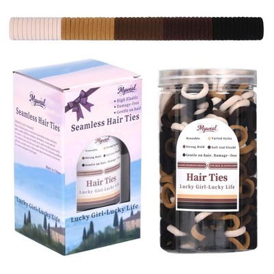 Myweal 5 Neutral Colors Mini Hair Ties for Girls