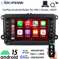 CarPlay Autoradio Android GPS Navi RDS Für VW GOLF 5 6 Passat Tiguan EOS +Kamera