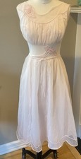 Vintage Shadowline Pink Nylon Nightgown Size 32