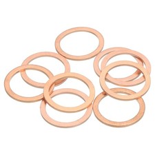MECCANIXITY 9Pcs Flat Washer, M22 Copper Washers Copper Sealing Ring Crush Wa...