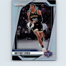 2024 Panini Prizm WNBA Brittney Sykes #80 Silver Prizm Washington Mystics