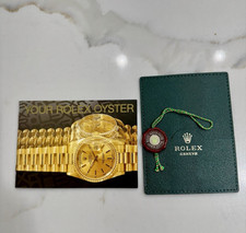 Authentic Your Rolex Oyster Booklet Papers Holder  Tag FOR ANY Rolex 90s Model