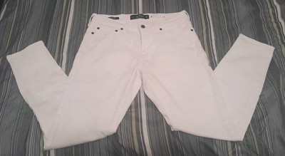 Hollister Super Skinny Denim Jeans White Epic Stretch Mens 29x30