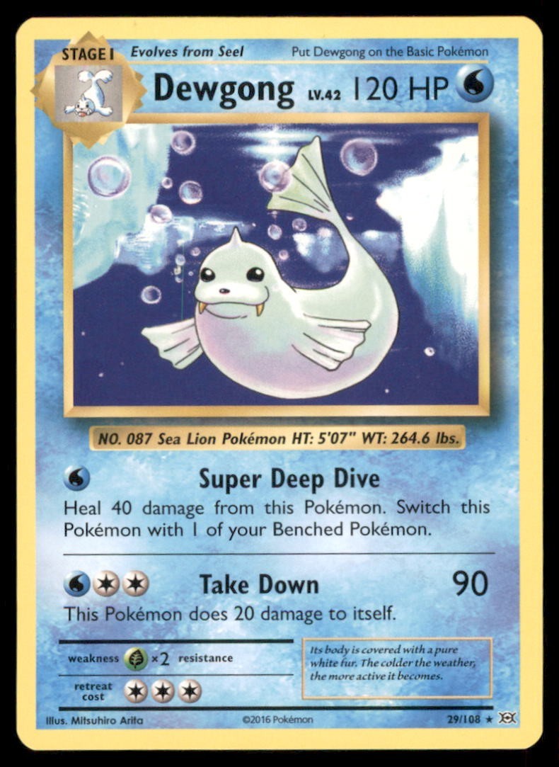Pokemon TCG Dewgong 29/108 Regular 