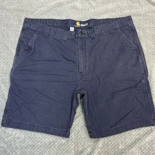 Carhartt Shorts Mens 46 Navy Blue Relaxed Fit 9 Inch Cargo Pocket 102514-412