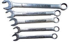 Vintage Craftsman 5 pc Combination Wrench Set 12, 13mm, 9/16" - 3/4" Made in USA