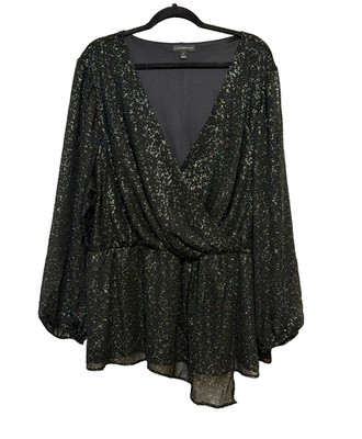 Lane Bryant Whimsigoth Top Women Plus Size 26 Stardust Whimsical Glamcore Chic
