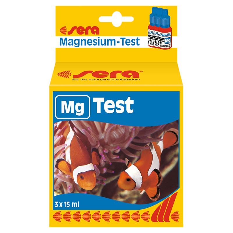 SERA Test Magnésium Mg kit de mesure de l'eau pour aquarium récifal de 15 ml