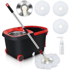 Bodenwischer Wischmop Mopp Mop Wischer Mit Eimer & Mikrofaser Teleskopstiel Set