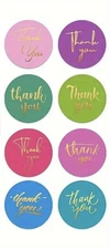 40 Pcs Thank You Stickers 1” Small Business Envelope Seals Bridal/baby Shower