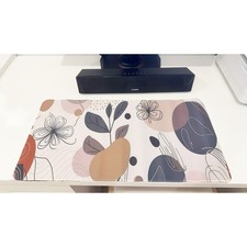 Aesthetic Neutral Tone Abstract Large Mouse Pad 23.6"x11.5" Anti-Slip Desk Decor