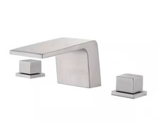 FLG Tub Deck-Mount Roman Tub Faucet Waterfall Bath Tub Filler-Brushed Nickel-NOB