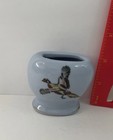 Vintage ATC Super Deluxe Japan Ceramic Pheasant Table Lighter Base - MCM Blue — photo 6
