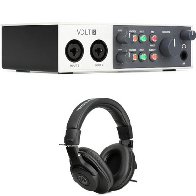 Universal Audio Volt 2 USB-C Audio Interface and Headphones