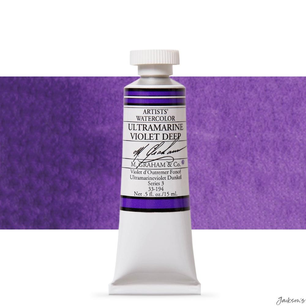 M. Graham Artists' Watercolour Paint Tube 15ml Ultramarine Violet Deep Colour