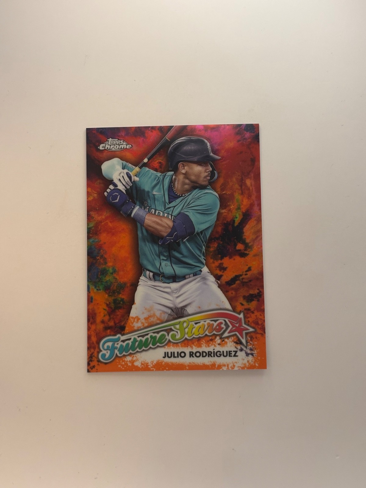2023 Topps Chrome Julio Rodriguez Orange Refractor Future Stars 20/25 Mariners