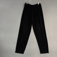 Chicos Travelers Pants Womens 1/8 Black Straight Slinky Stretch Pull On Acetate