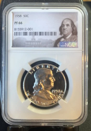1958 Proof Franklin Half Dollar - NGC PF66