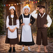 Pauvre Victorien Garçon Fille Servante Monde Livre Jour Déguisement Costume Âge