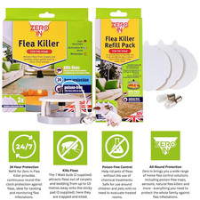 Zero In Flea Killer For Home Plug In Flea Trap / Refill Pack Poison Free Stv New