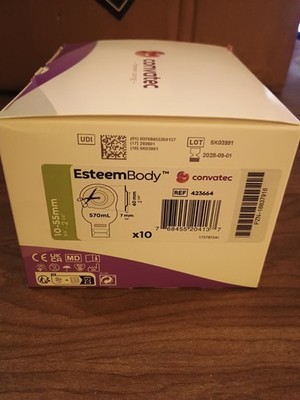 ConvaTec EsteemBody Ostomy Bag/Pouch 570mL 10-55mm REF 423664 Ostomy Supplies