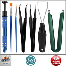9pcs Keyboard Lube Kit Switch Puller Keycap Remover Tweezers Brush Tools Set