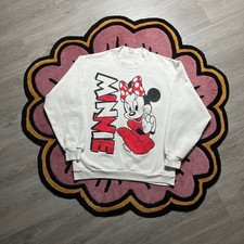 Vintage 90 s Disney Minnie Mouse Double Sided Graphic Logo Sweatshirt Large