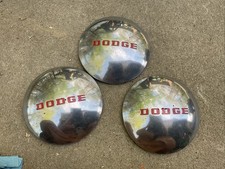 Vintage Dodge Dog Dish Style Wheel Hubcaps 9 Set Of 3