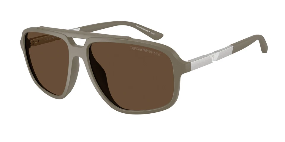 Gafas de sol para hombre EMPORIO ARMANI EA4236U 543773 beige mate marrón oscuro 59 mm Foto 2 de 2