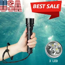 Diving Flashlight 10W  LED Diving Light Highest Waterproof 3 LED Torch