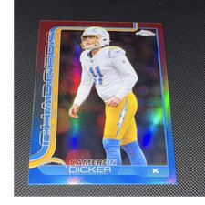 Topps 2023 Chrome Cameron Dicker Chargers Rookie #162 Football Trading Card. rookie card picture