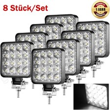 8x LED Arbeitsscheinwerfer KFZ 12V/24V 48W Auto Strahler Traktor Scheinwerfer