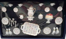 MINIATURE DOLLHOUSE 1:12 SCALE REUTTER COFFEE SERVICE DESSERT SET - 1.360/3