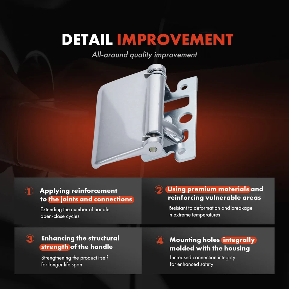 Manija de puerta interior de metal delantera derecha para Ford E-100 E-150 E-200 E250 Econoline Foto 4 de 4