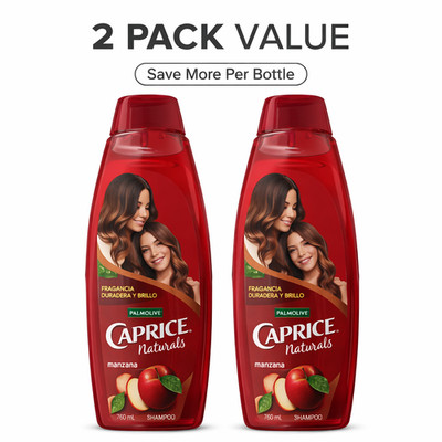 Palmolive Caprice Naturals Shampoo 2 Pack 760ml Apple Keratin Moisturizing