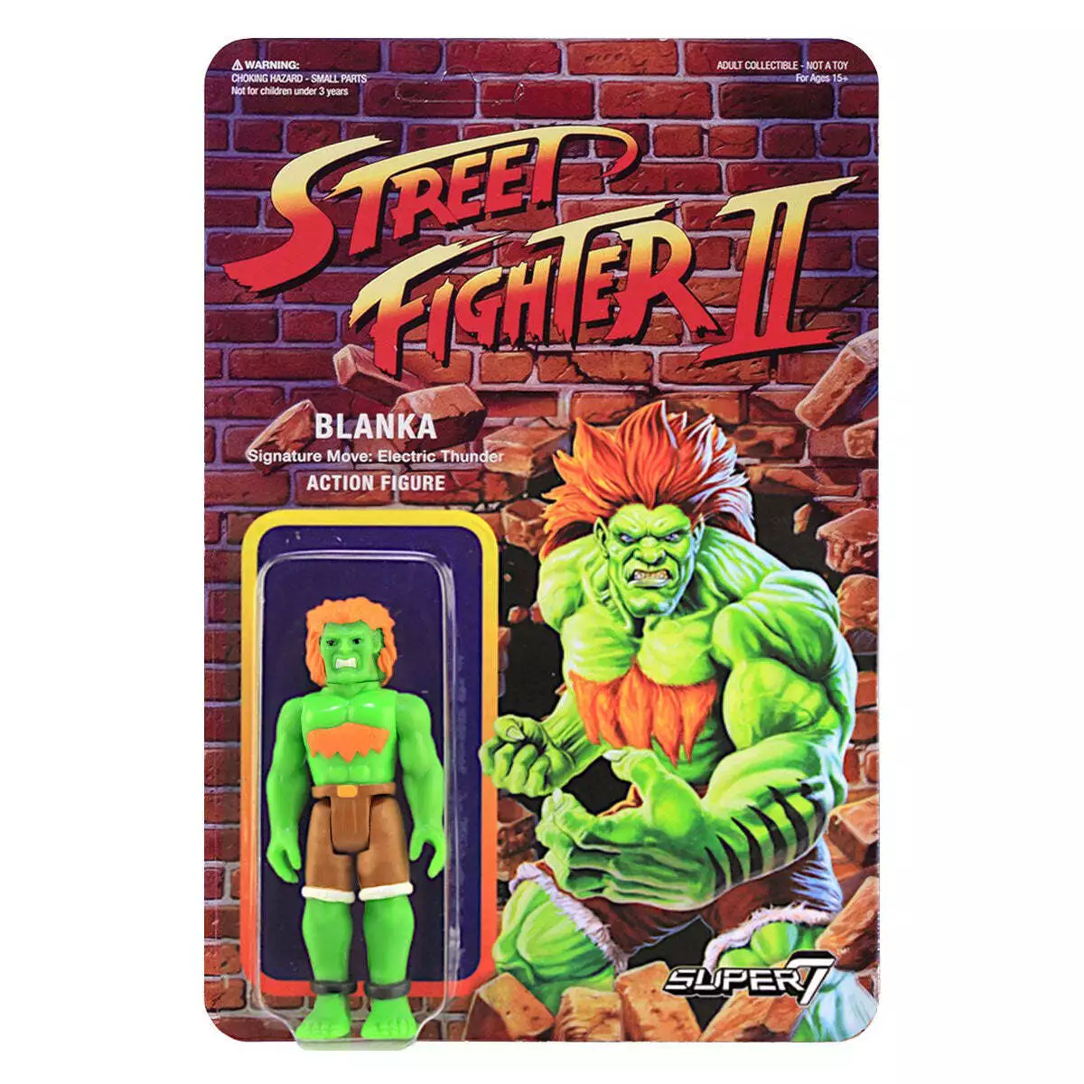 Super7 Street Fighter II Blanka 3.75 ReAction Action Figure