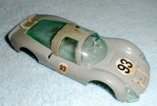 Porsche Carrera 6 Gray Body Strombecker Vintage Original Slot Car 9500 Used 2