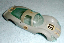 Porsche Carrera 6 Gray Body Strombecker Vintage Original  Slot Car #9500 Used #2