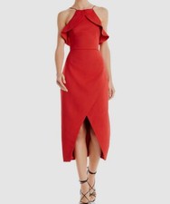 $420 C/Meo Collective Women's Orange Affinity Sleeveless Shift Dress Size L