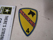 MILITARY PATCH OLDER SEW ON 1ST CAVALRY DIVISION 4 WARRIORS