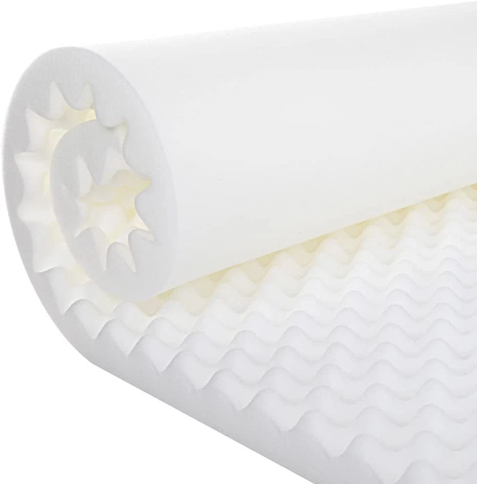 College Dorm Twin-Extra Long , Twin, Egg Crate Mattress Topper, Convoluted Foam
