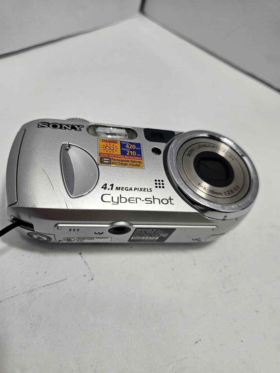 SONY Cybershot DSC-P73 4.1MP Digital Camera Silver - Working SONY Cybershot DSC-P73 4.1MP Digital Camera Silver - Working