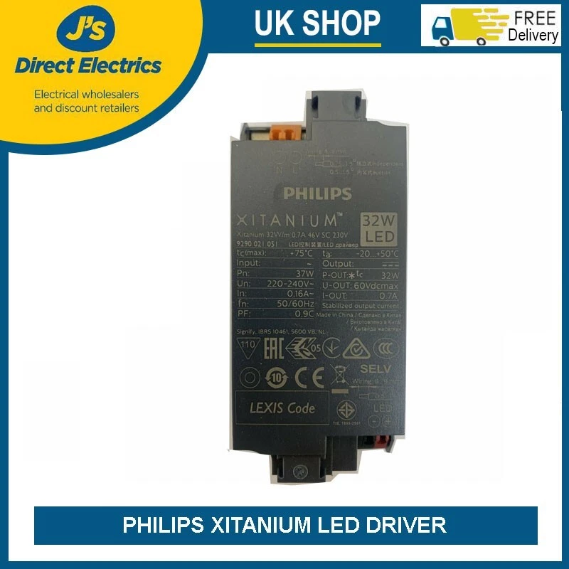 PHILIPS XITANIUM LED driver 32W m 0.7A 46V 230V 9290 021 051 LEXIS Code