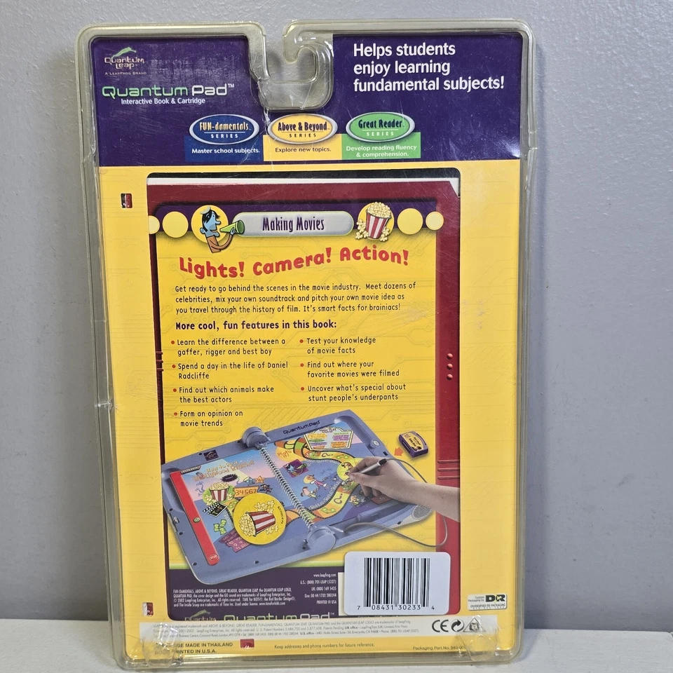 Quantum Pad Learning System Making Movies Book and Cartridge Harry Potter NEW* - Image 2 of 4