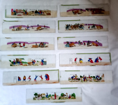 Lanterne Magique 1900 - Plaques De Verre Tauromachie + Lot De 5 Plaques (10 Vues)