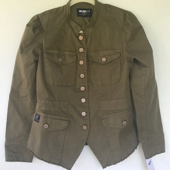 Chaqueta WILLIAM RAST Mujer Verde Bragg Estilo Ejército S Nueva con Etiquetas Foto 3 de 4