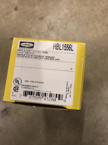 Wall Switch, Hubbell Wiring Device-Kellems, HBL1556L 15 AMP 120-277 VAC